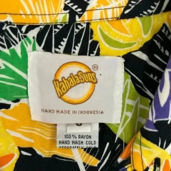 Vintage Kahala Suns Hawaiian Shirt Men's Button Up 90s Short Sleeve Size S Rayon - Picture 5 of 8